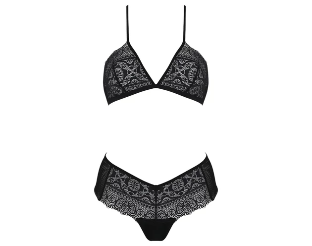 Passion Eco Kerria - csipke bikini szett (fekete)