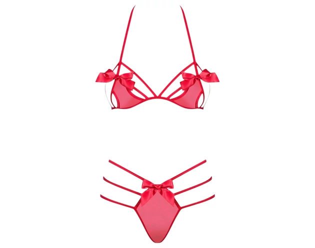 Obsessive Giftella - masnis fehérnemű szett (piros)