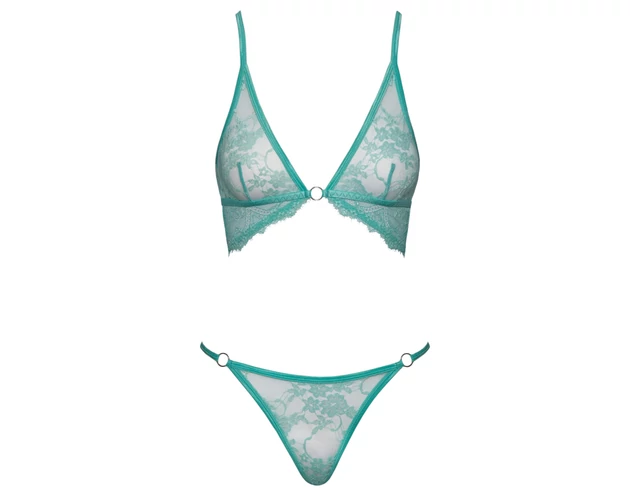 Cottelli - csipkés fehérnemű szett (zöld)