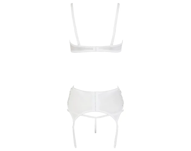 Cottelli - fűzős, csipkés mellemelő szett (fehér)