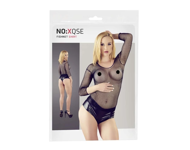 NO:XQSE - Női, necc felső - fekete (S-L)