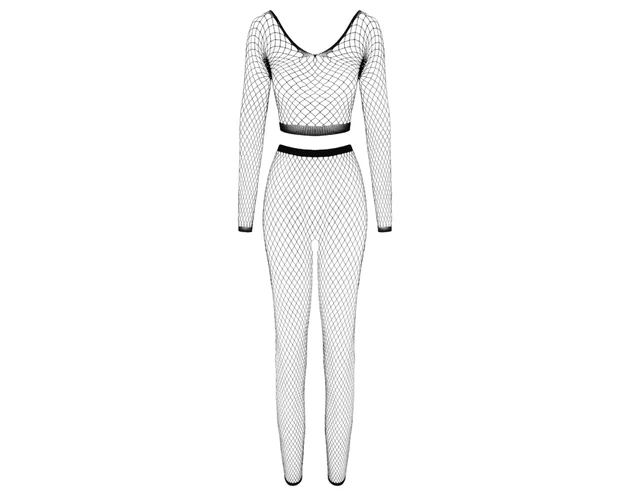 Cottelli - hosszúujjú hálós szett (fekete) - S-L