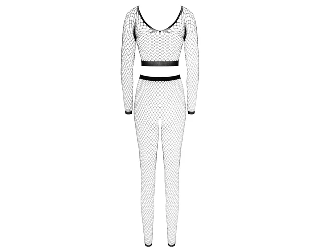 Cottelli - hosszúujjú hálós szett (fekete) - S-L