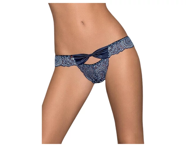 Obsessive Auroria - masnis hímzett női bugyi (kék)