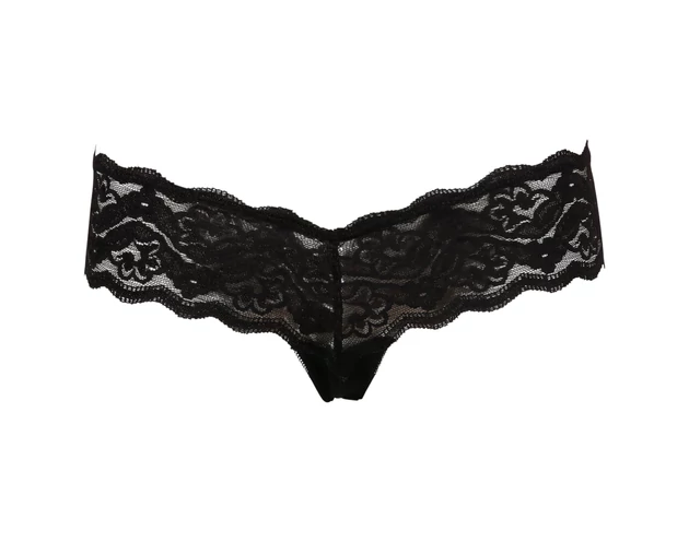 Cottelli - Gyöngyös csipke tanga (fekete)