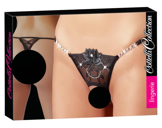 Cottelli - Csillogó virág - nyitott tanga