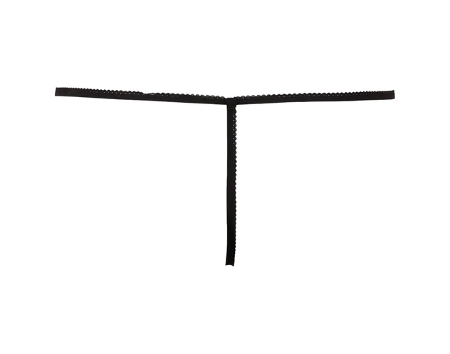 NO:XQSE - Nyitott csipke tanga - fekete (S-L)