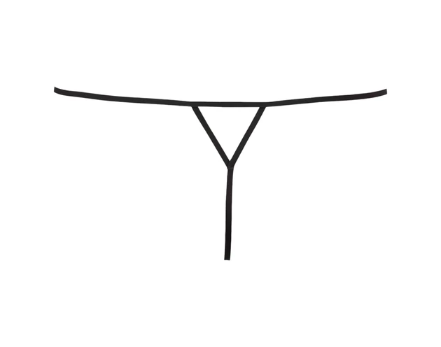 Cottelli - Strasszos női, nyitott tanga (fekete)