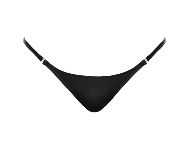 Noir - fényes hatású tanga (fekete)