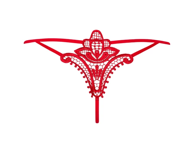 Obsessive Luiza - tulipános tanga (piros)