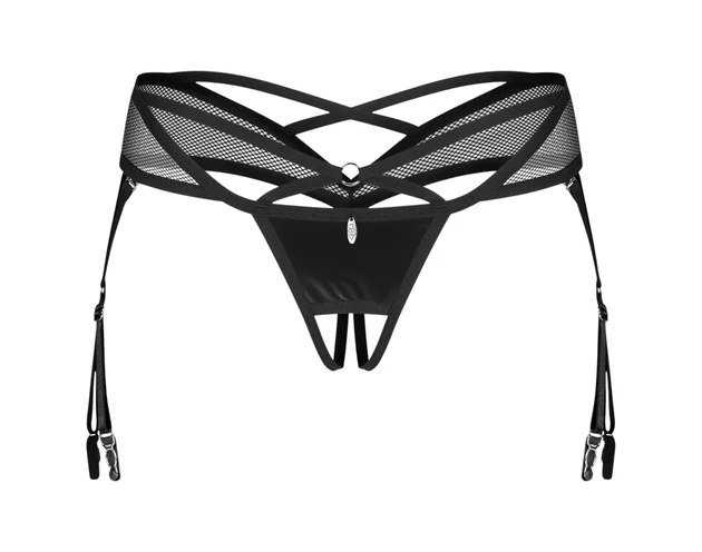 Obsessive Dominna - pántos harisnyatartó (fekete)