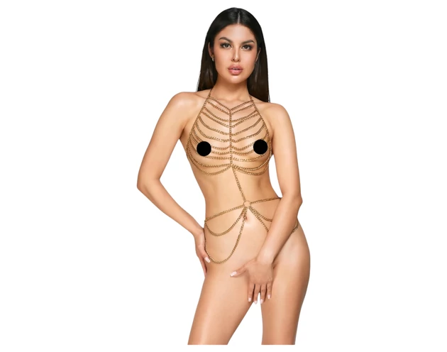 Cottelli - Láncos testhám (arany)