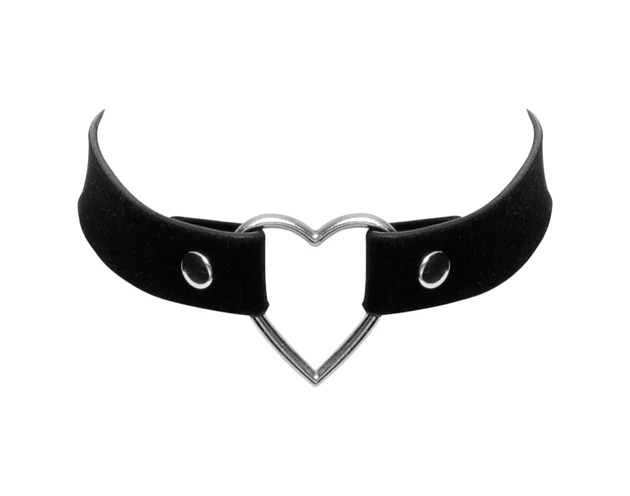 Cottelli - szíves nyakpánt (fekete)