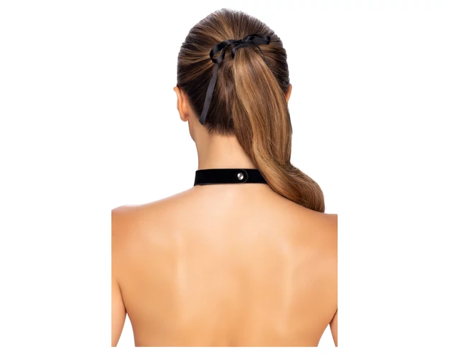 Cottelli - szíves nyakpánt (fekete)