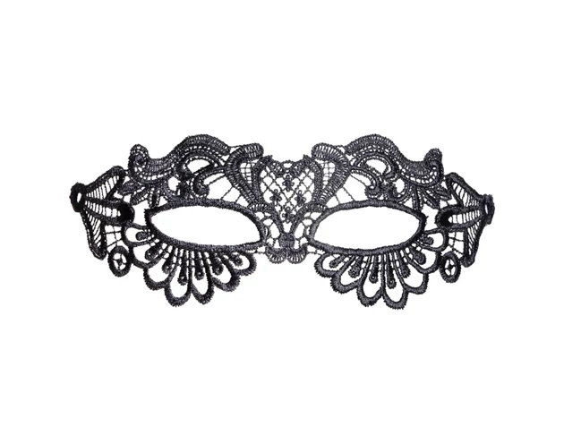 Cottelli - díszes, hímzett csipke maszk (fekete)