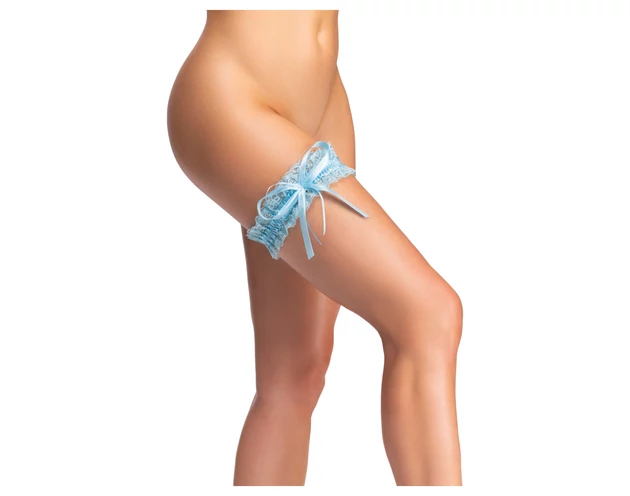 Cottelli - masnis csipke harisnyakötő - S-L (kék)