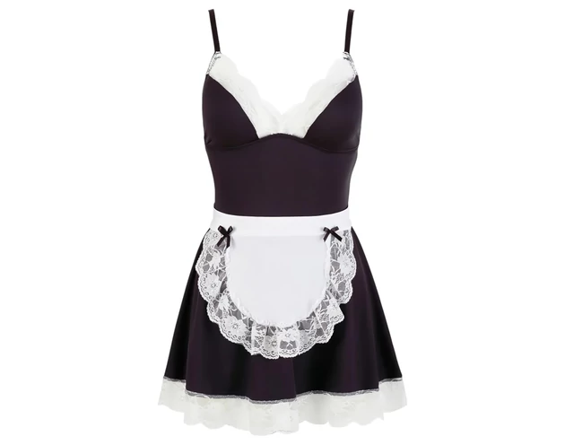 Cottelli - szobalány ruha és kötény (fekete-fehér)