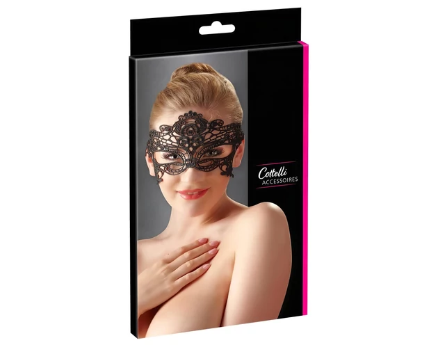 Cottelli - Hímzett, csipke hatású szemmaszk (fekete)