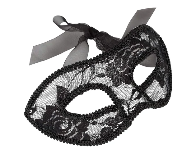 Cottelli - előformázott, csipke szemmaszk (fekete)