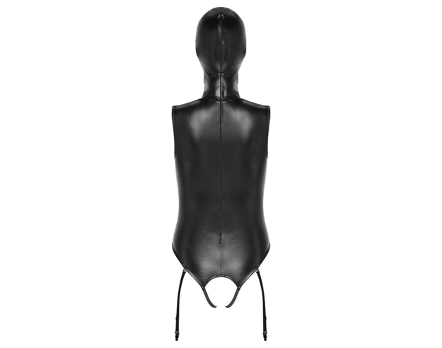 Bad Kitty - alul-felül nyitott body és szopó maszk (fekete)