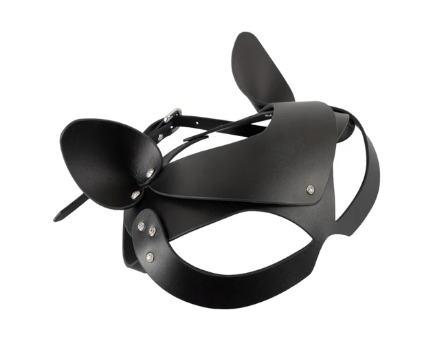 Bad Kitty - műbőr, strasszos cicamaszk - fekete (S-L)