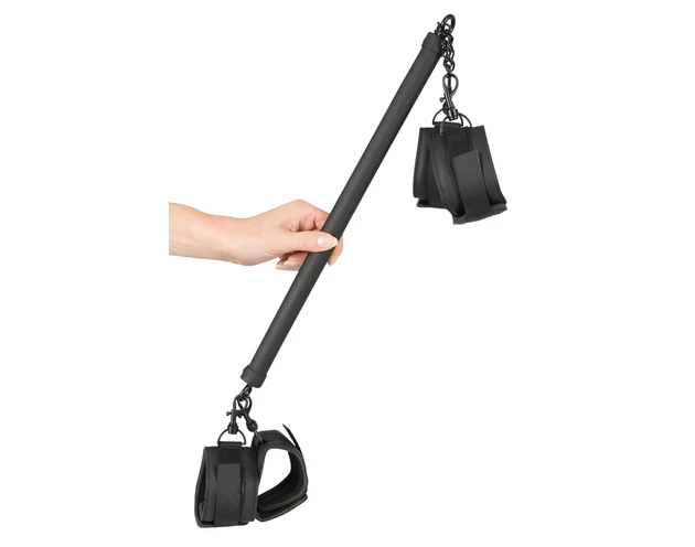 Fetish - műbőr kötöző rúd szett (6 részes) - fekete