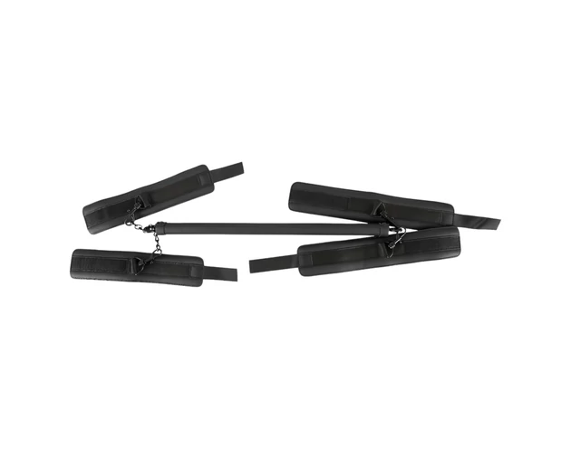 Fetish - műbőr kötöző rúd szett (6 részes) - fekete