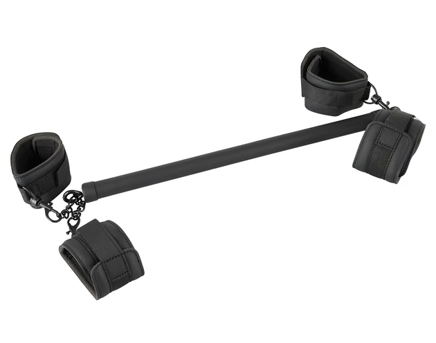 Fetish - műbőr kötöző rúd szett (6 részes) - fekete