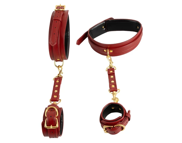 Bad Kitty - kezeket a combokhoz bilincs szett (piros)