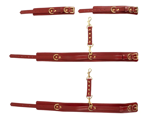 Bad Kitty - kezeket a combokhoz bilincs szett (piros)