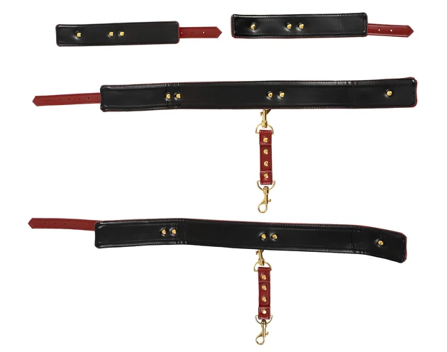 Bad Kitty - kezeket a combokhoz bilincs szett (piros)