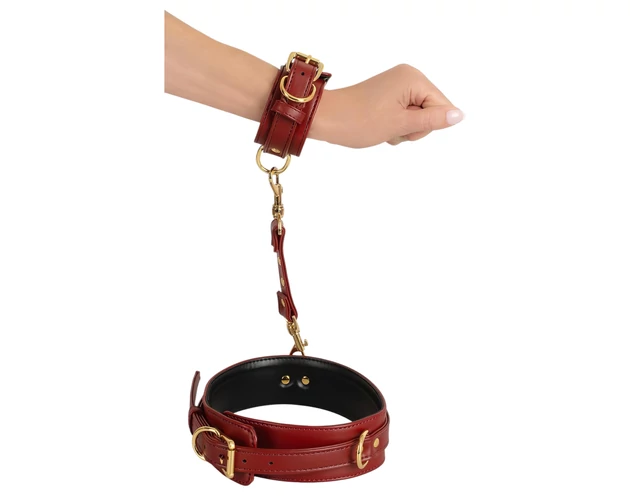 Bad Kitty - kezeket a combokhoz bilincs szett (piros)