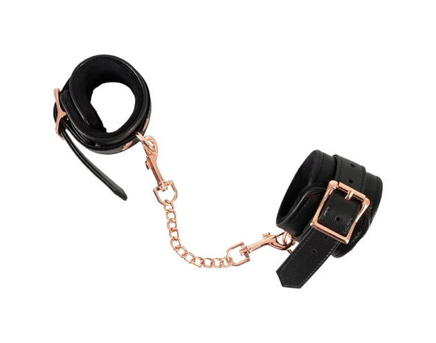 Bad Kitty - bilincsek lánccal (fekete-rosegold)