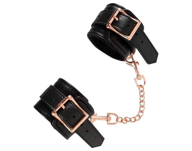 Bad Kitty - bilincsek lánccal (fekete-rosegold)