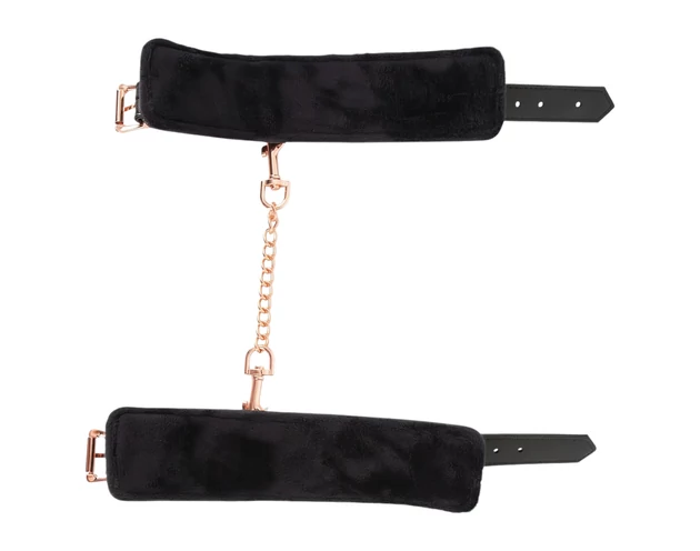 Bad Kitty - bilincsek lánccal (fekete-rosegold)