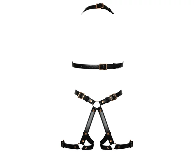 Bad Kitty - nyitott testhám body (fekete)