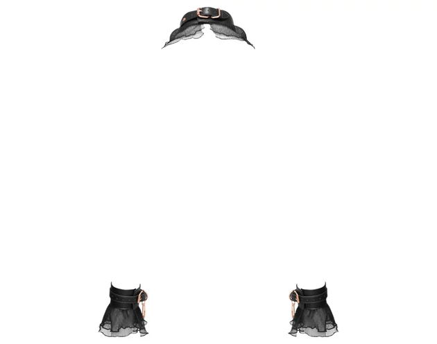 Bad Kitty - fodros kötöző szett (4 részes) - fekete