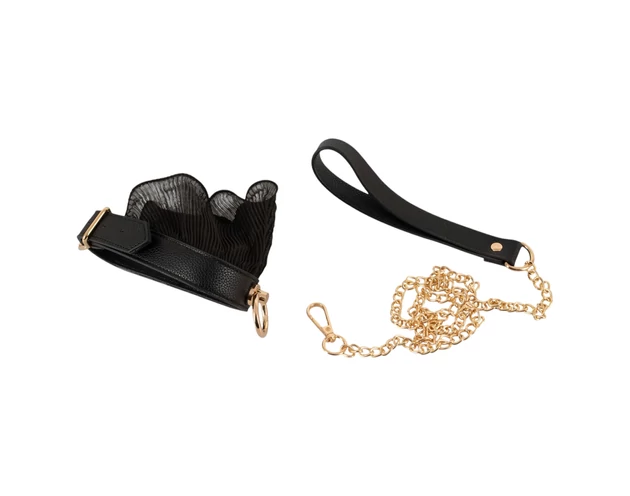 Bad Kitty - fodros kötöző szett (4 részes) - fekete