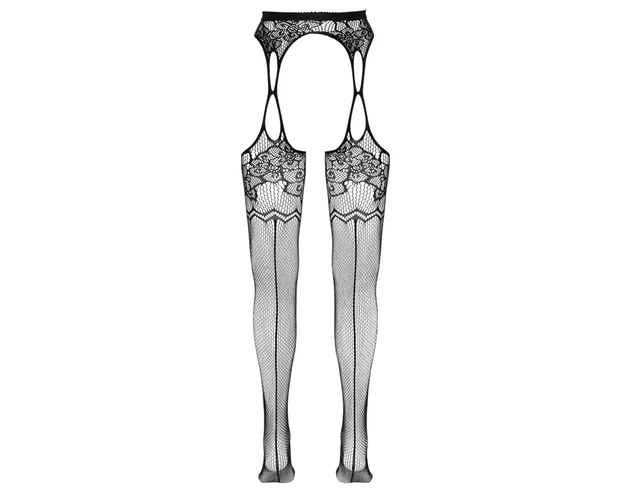 Cottelli - mintás, necc szex harisnya (fekete)