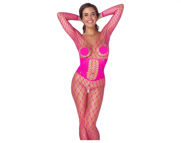 Cottelli - hálós cicaruha (pink) - S-L