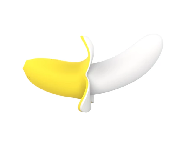 Lonely - akkus, vízálló, banán vibrátor (sárga-fehér)