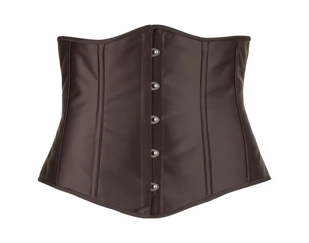 Cottelli Plus Size - szatén derékfűző (fekete)
