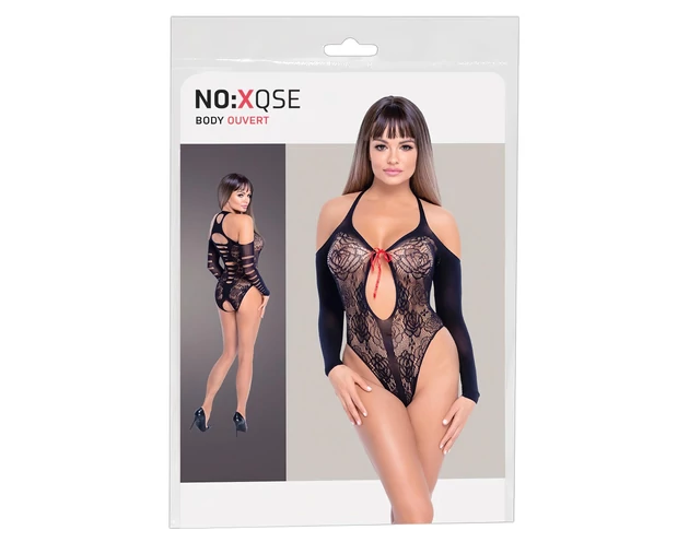 NO:XQSE - masnis body, hosszú ujjal - fekete (S-L)