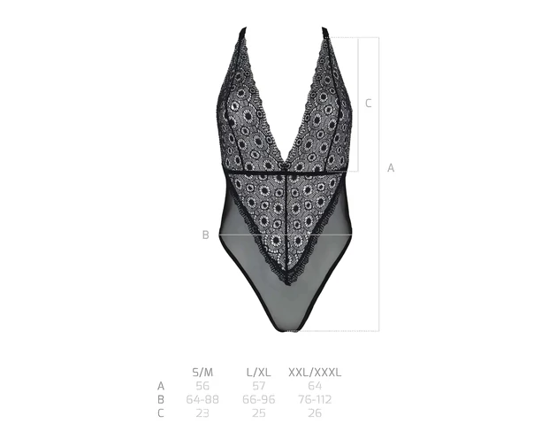 Passion Eco Zinnia - csipke body (fekete)