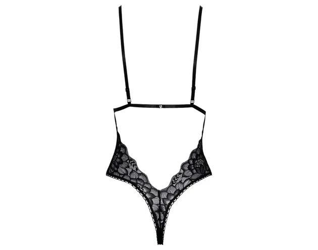 Kissable - csipke body (fekete)