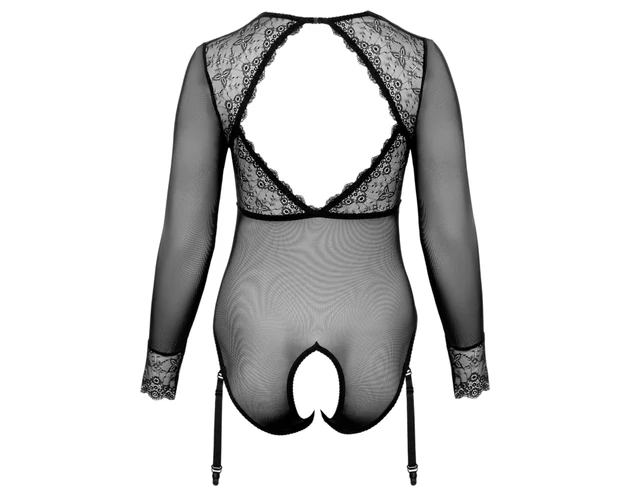 Cottelli Curves - áttetsző body (fekete)