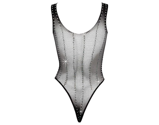 Cottelli - strasszos necc body (fekete) - (S-L)