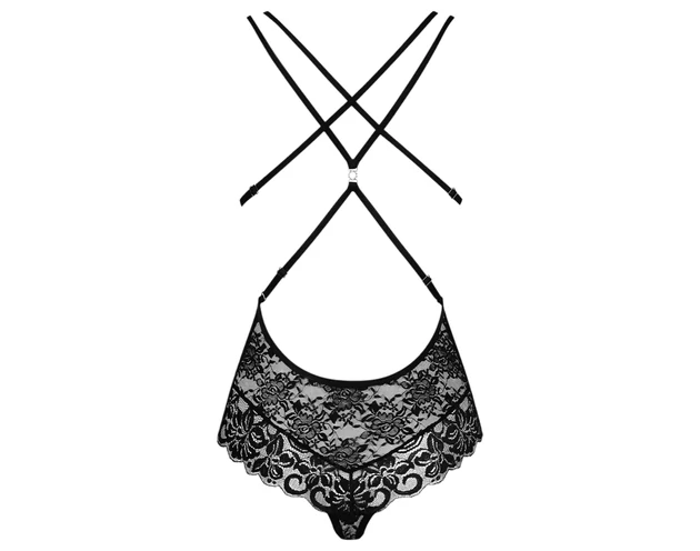 Obsessive 860-TED-1 - szuper szexi csipke body (fekete)