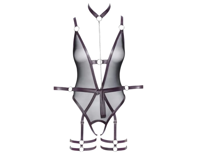 Cottelli Bondage - nyitott body és kar bilincs (fekete)