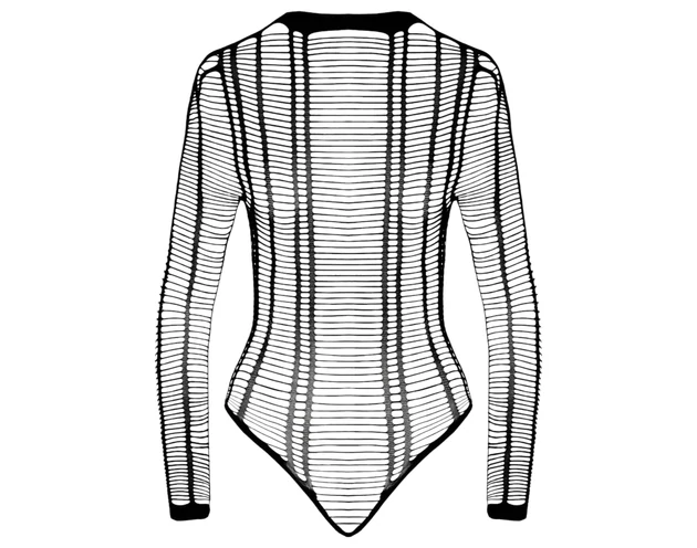 Cottelli - csíkos nyitott body (fekete) - S-L